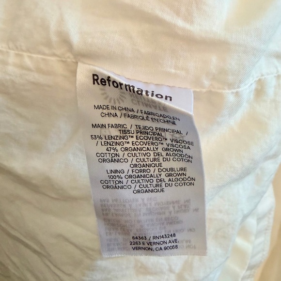 Reformation Rhett Dress White - Picture 7 of 7